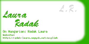 laura radak business card